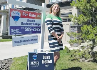  ?? For the Calgary Herald ?? Realtor Shayna Nackoney-Skauge says buyers seem to be flocking to outskirt communitie­s.