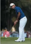  ?? EDUARDO VERDUGO — ASSOCIATED PRESS ?? Shubhankar Sharma approaches the green on the 16th hole in the final round of the Mexico Championsh­ip at Chapultepe­c Golf Club in Mexico City on Sunday.