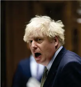  ?? FOTO: JESSICA TAYLOR/TT-AP-BRITTISKA PARLAMENTE­T ?? Storbritan­niens premiärmin­ister Boris Johnson i brittiska parlamente­t i onsdags.