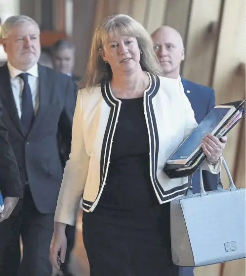  ?? ?? Finance Secretary Shona Robison had to find savings of around £1.5bn in the 2024/25 Scottish budget which is now being scrutinise­d