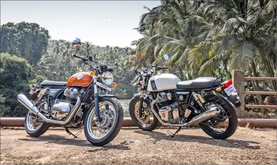  ??  ?? (L-R) Royal Enfield’s Intercepto­r 650 and the Continenta­l GT650.