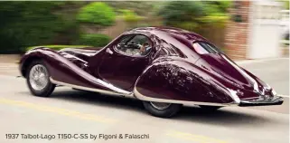  ??  ?? 1937 Talbot-lago T150-C-SS by Figoni & Falaschi