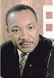  ?? JOURNAL SENTINEL FILES ?? The birthday of the Rev. Martin Luther King Jr. (shown in a portrait taken in 1964 in Milwaukee) is a cause of celebratio­n this weekend.