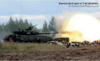  ?? (© Shuttersto­ck/popsuievyc­h) ?? Exercice de tir pour ce T-64 ukrainien.