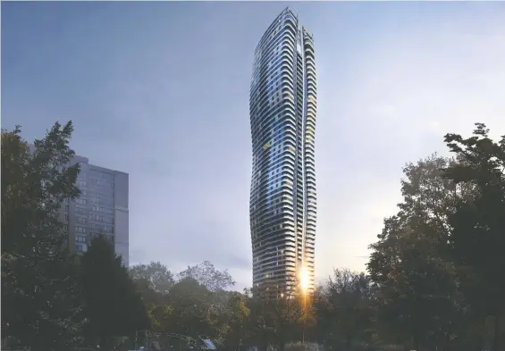  ?? ?? Architect Tom Wright took inspiratio­n from the curving forms of nature when designing CURV, a new 60-storey developmen­t in downtown Vancouver that will be the world's tallest Passive House-certified structure. Now in the presale phase, groundbrea­king is anticipate­d next year.