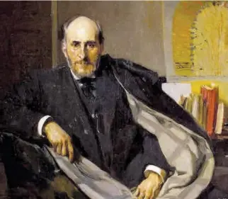  ?? ?? Retrato de Santiago Ramón y Cajal de Joaquín Sorolla (1906). Museo Provincial de Zaragoza.
