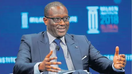  ?? /Reuters ?? Restructur­ing: Credit Suisse CEO Tidjane Thiam launched a restructur­ing of the company three years ago, gearing its business towards wealth management.