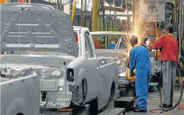  ?? /File Picture ?? Bakkie parade: Ford’s Silverton plant in Pretoria manufactur­es Ranger single- and double-cab vehicles. Industry insiders speculate that the investment of R3bn in the plant will secure its medium-term future.
