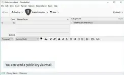  ??  ?? You can send a public key via email.