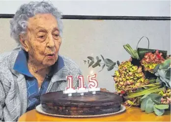  ?? FOTO: TWITTER ?? Mit 115 Jahren ist Maria Branyas nun der älteste Mensch der Welt.