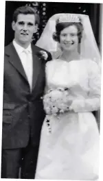  ?? ?? Memories: The 1965 wedding of Colin and Wendy Griffiths