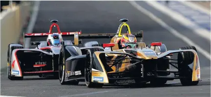  ??  ?? > A Formula E race in Marrakech last year. The battery-powered formula heads to street circuits all over the world