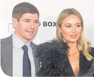  ??  ?? Steven Gerrard and his wife, Alex, at the premiere of the documentar­y, Make Us Dream