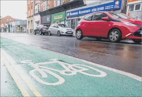  ??  ?? TRIAL
A fully segregated cycle lane will be temporaril­y created for three weeks