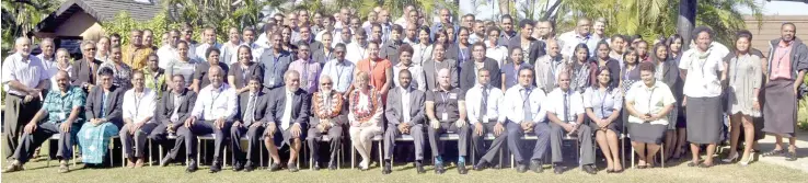  ?? Photo: WAISEA NASOKIA ?? Participan­ts of the National Trainers Conference 2016 at Tanoa Internatio­nal Hotel in Nadi yesterday.