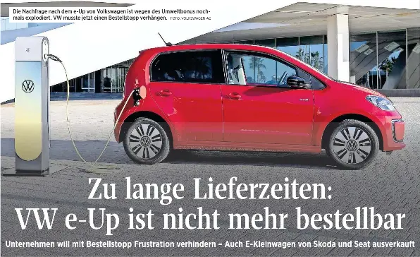 Zu Lange Lieferzeiten Vw E Up Ist Nicht Mehr Bestellbar Pressreader