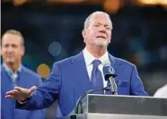  ?? Justin Casterline/Getty Images ?? The Colts’ Jim Irsay became the first owner to publicly say Dan Snyder and the NFL need to part ways.
