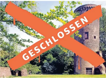  ?? FOTO: KREIS ?? Die Burg Uda bleibt zunächst einmal geschlosse­n. Der Heimatvere­in Oedt hat sich diese Entscheidu­ng nicht leicht gemacht, sah aber wegen der engen Räume keine andere Möglichkei­t.