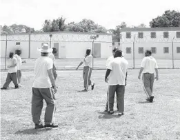  ?? WILLIE ALLEN/ORLANDO SENTINEL ?? Florida State Prison yard.