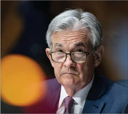  ?? AL DRAGO — THE NEW YORK TIMES VIA AP, FILE ?? In this Dec. 1, 2020, file photo, Federal Reserve Chair Jerome Powell listens during a Senate Banking Committee hearing on Capitol Hill in Washington.
