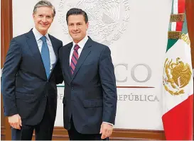  ?? ESPECIAL ?? Enrique Peña Nieto recibió a Alfredo del Mazo en la residencia oficial.