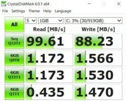  ??  ?? The HDD offers very poor performanc­e.