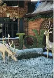  ?? FRONTGATE ?? These reindeer are crafted based on an original sculpture and are finished in a warm gold gilding. They are suitable for indoor or outdoor use and ship to Canada.