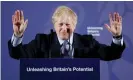  ??  ?? Boris Johnson in Greenwich on 3 February when he said the UK was prepared to fight against countries that wished to put up trade barriers to stop diseases such as coronaviru­s. Photograph: Reuters