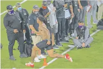  ?? MATTHEW HINTON/ASSOCIATED PRESS FILE PHOTO ?? LSU wide receiver Ja’Marr Chase runs the 40-yard dash March 31 at an NFL Pro Day in Baton Rouge, La.