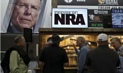  ?? Photograph: Bloomberg/Getty Images ?? The National Rifle Associatio­n (NRA) annual meeting in Dallas, Texas, in 2018.