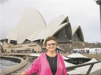  ?? JUDY & JERRY GOLIS ?? Judy Golis put Australia’s Sydney Opera House on her sightseein­g list during a tour of the South Pacific that took her from French Polynesia to New Zealand.