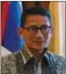  ?? Indonesia’s Minister of Tourism and Creative Economy ?? Sandiaga Uno,