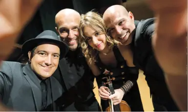  ??  ?? Virtuosa Anna Tifu, 34 anni, con il Tango Quartet. La violinista sarda imbraccerà uno Stradivari appartenut­o anche a Napoleone
 Stasera, ore 21, Auditorium Giovanni Arvedi del Museo del Violino, piazza Marconi, Cremona, € 25, telefono 0372.080809