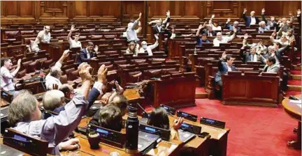  ?? ?? POLÉMICA. Un reclamo de ministros e integrante­s del Poder Ejecutivo generó molestia en varios diputados del Partido Nacional.