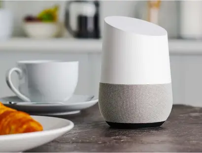  ??  ?? You can hook up Google’s Home smart speaker to other products