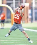  ??  ?? Walk-on receiver Cole McKnight, a fifth-year senior from Cushing, will take the field for his final game at Boone Pickens Stadium at 11 a.m. Saturday when the 19th-ranked Cowboys host Kansas.