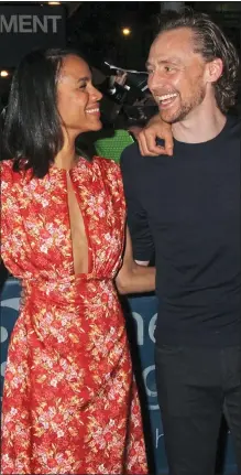  ??  ?? LOOK OF LOVE: Tom and Zawe at the US opening of their play