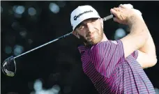  ?? FRANK GUNN/THE CANADIAN PRESS ?? Dustin Johnson tees off on the 10th hole. He shot an adventurou­s 68 in the opening round at Glen Abbey.