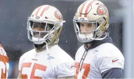  ?? JEFF CHIU/AP ?? The pass rush of Dee Ford, left, and Nick Bosa will be key for the 49ers defense.