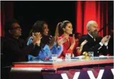  ?? FOTO: JALLE FOTOGRAF/TV4 ?? TALANG. Det blev ”JA!” från alla i juryn efter Celéstes framträdan­de.