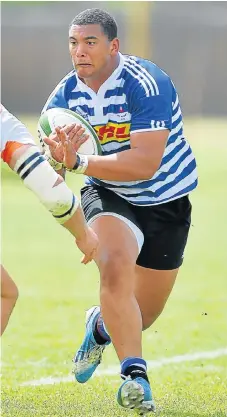  ?? /Gallo Images ?? Muscling ahead: Juarno Augustus, seen here playing for WP U19s, has been the stand-out player for the Junior Springboks at the current World U20 tournament in Georgia.