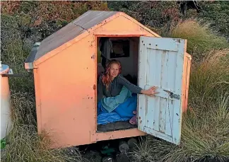  ??  ?? Mary Culpan’s favourite hut was Kylie Bivouac, a tiny two-person biv up on a ridge line in Ruahine Forest Park.