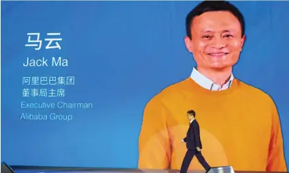  ?? ?? Alibaba founder Jack Ma fell four places to number nine on the Hurun Rich list, which ranks China’s wealthiest people. Photograph: AFP/ Getty Images