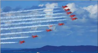  ??  ?? Red Arrows over Dublin Bay.