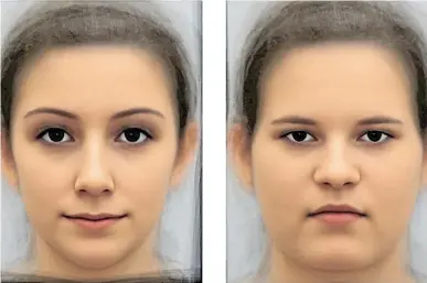  ?? BILD: SN/UNI WIEN ?? Körperfett verändert die Gesichtsfo­rm, wie man hier anhand der Computersi­mulation sehen kann.