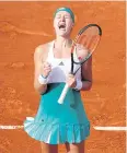  ?? REUTERS ?? Mladenovic celebrates her win.