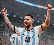  ?? GETTY IMAGES ?? Lionel Messi will lead Argentina in the World Cup final against France.