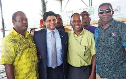  ?? Photo: DEPTFO News ?? Acting Prime Minister and Attorney-General Aiyaz Sayed-Khaiyum at Drasa, Lautoka, for the Fiji Pine Group bonus payout for employees.