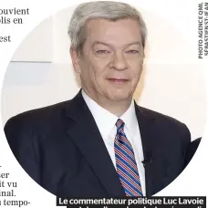  ??  ?? Le commentate­ur politique Luc Lavoie est dans l’eau chaude depuis mardi.