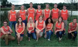  ??  ?? The LaFayette High School cross country seniors include (front row, from left) Jordan Stansberry, Lauren Pike, Kaci Rogers, Rylee Henderson, Sierra Jackson, Shelby Arey and Gunner Barenklaw. On the back row is Mason Burkett, Matthew Newsom, Noah...